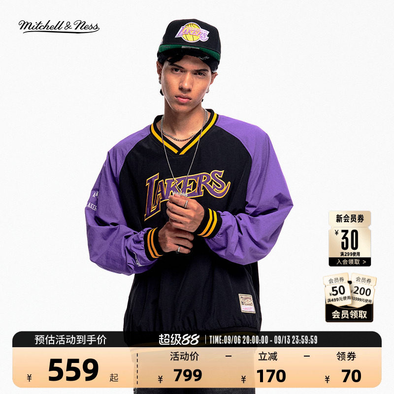NBA勇士湖人90嘻哈复古卫衣