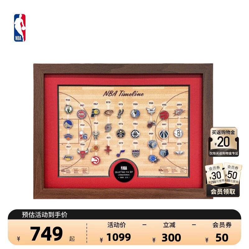NBA全联盟时间线球队徽章套装礼