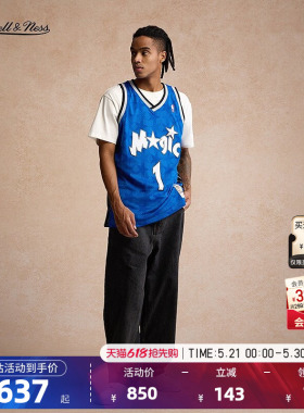 Mitchell&Ness-NBA联名魔术麦迪复古球衣00-01赛季SW球衣篮球服