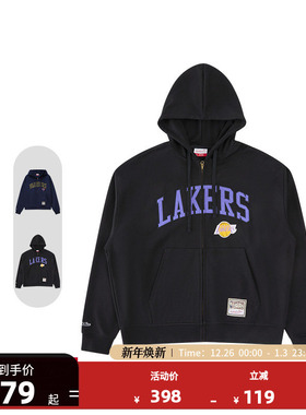 NBA官方MITCHELL & NESS湖人/勇士秋冬新品男士长袖上衣运动外套