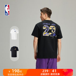 NBA官方正品24夏季新款球星号码系列圆领宽松舒适短袖詹姆斯 库里