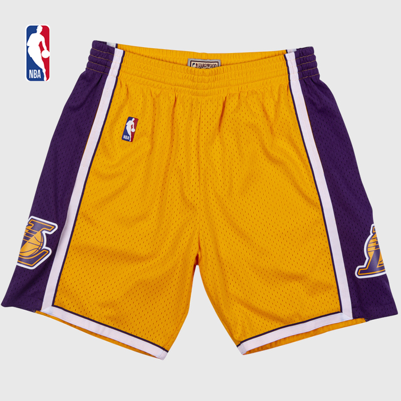 Mitchell&NessNBA官方复古球裤SW湖人队09-10赛季运动短裤