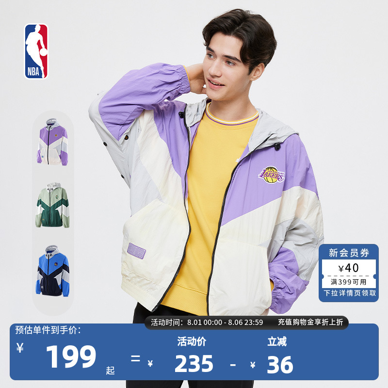 勇士队湖人队风衣NBA运行休闲
