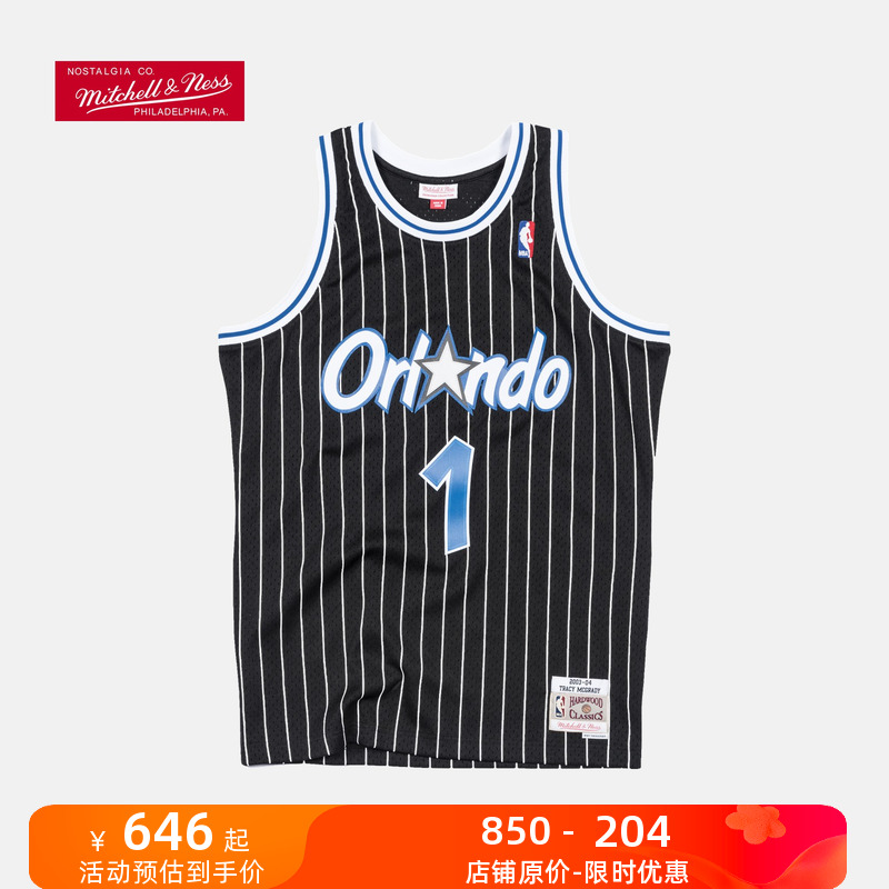 复古球衣SW奥兰多魔术队 麦克格雷迪 黑色客场 NBA-Mitchellness 运动/瑜伽/健身/球迷用品 篮球服 原图主图