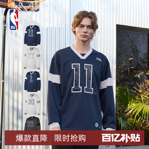 NBA官方复古冰球服长袖T恤