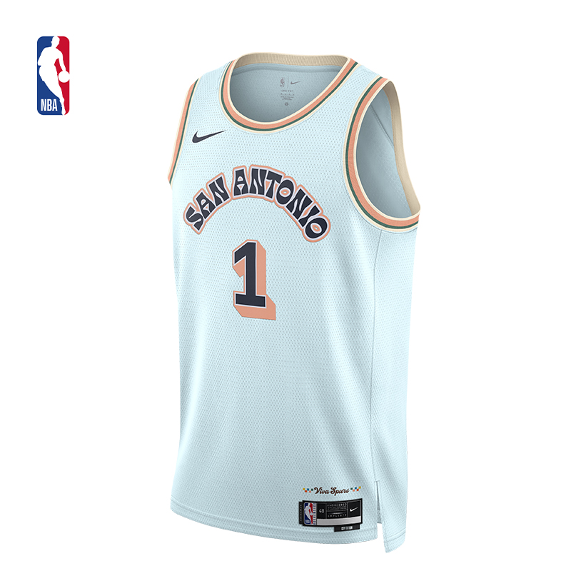 NBA马刺维克托文班亚马SW球衣