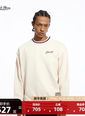 NBA官方MITCHELL & NESS芝加哥公牛新年系列男女同款百搭圆领卫衣