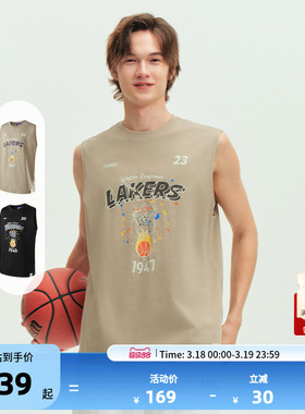 NBA官方詹姆斯/库里球队文化系列男女同款夏季运动背心