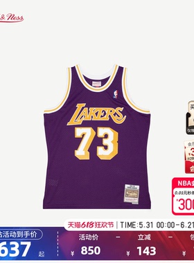 【明星同款】NBA官方mitchell & ness罗德曼98-99赛季SW速干球衣