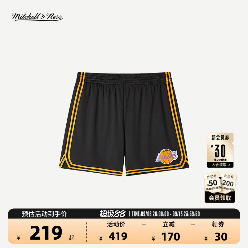 NBA官方男复古透气速干篮球短裤图片