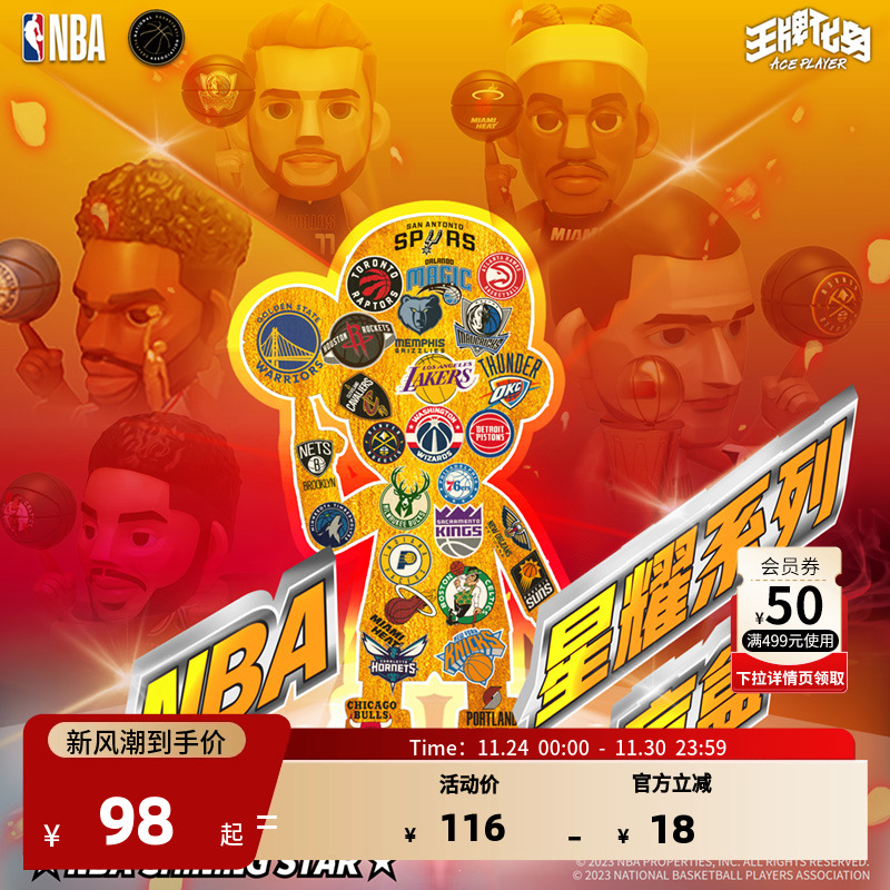 NBA洛杉矶湖人队盲盒（单盒）