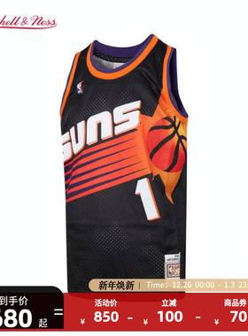 NBAMitchell&Ness NBA官方太阳/哈达威复古99-00赛季SW球衣运动男