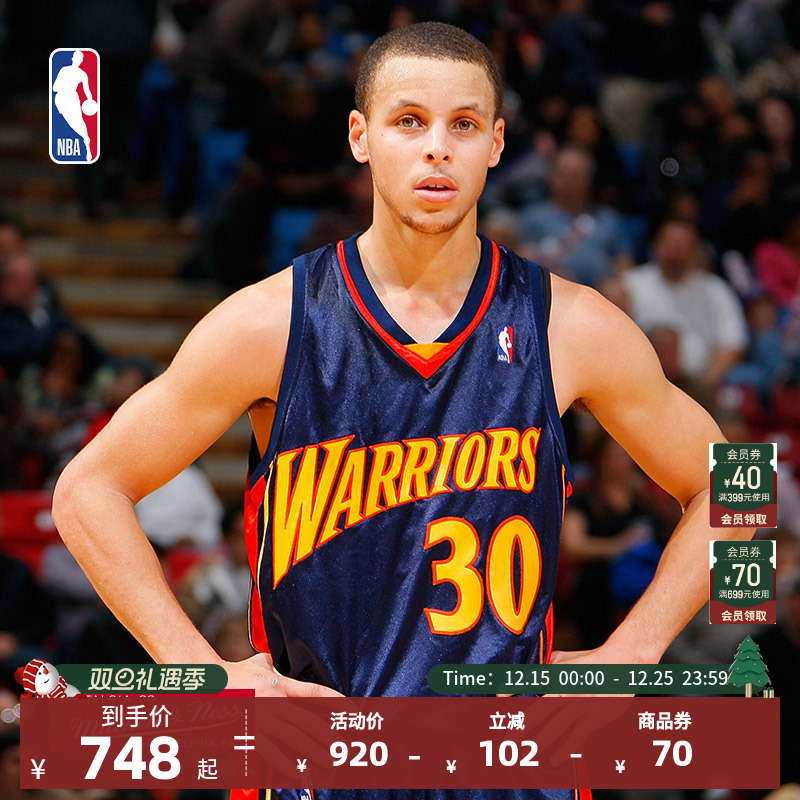 NBA库里复古球衣勇士队