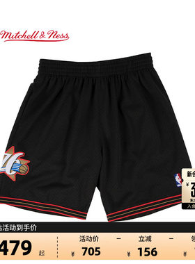NBA正品76人詹姆斯复古球裤