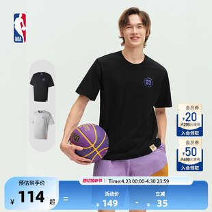NBA官方勇士库里/湖人詹姆斯球队春季运动短袖T恤球衣风