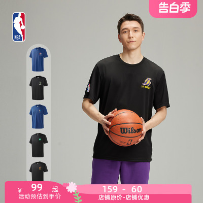 黑色T恤球队文化系列NBA