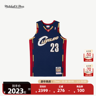 NBAMitchell&Ness0骑士詹姆斯复古AU球衣篮球服 新年送礼