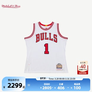 NBA官方MITCHELL&NESS公牛德里克罗斯AUTHENTIC退役仪式 运动球衣