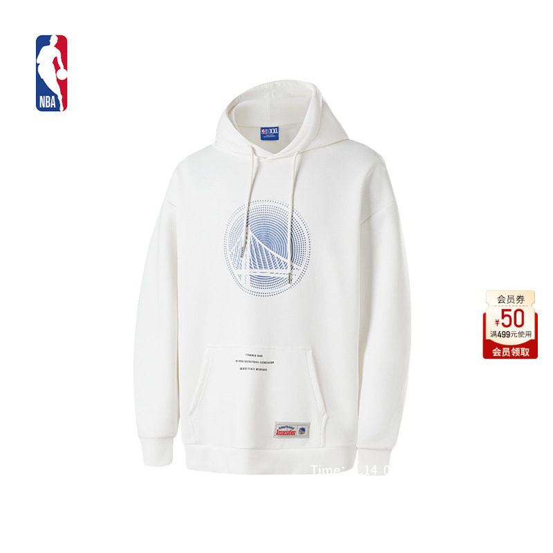 NBA官方洛杉矶湖人/勇士队训练时刻系列男女同款早秋运动连帽卫衣