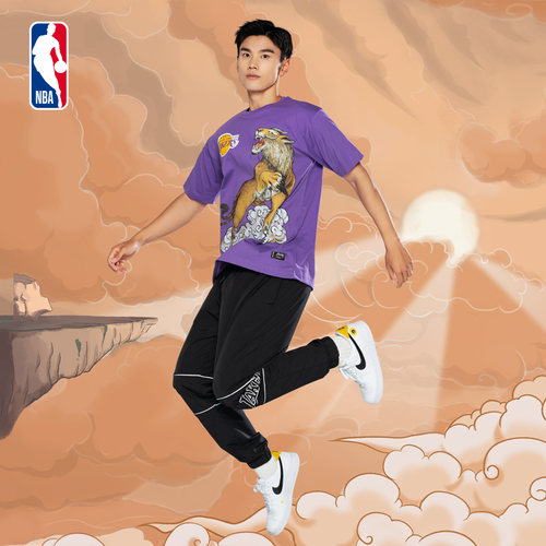 湖人队短袖T恤运动休闲短袖NBA
