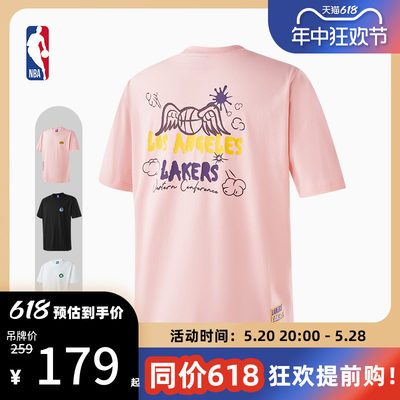 NBA情侣手绘系列短袖T性湖人勇士