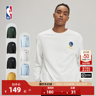 NBA官方勇士/湖人/独行侠球队文化系列早秋男女暖绒圆领卫衣