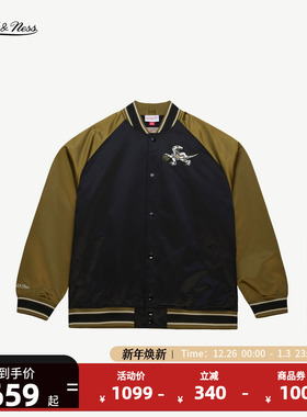 NBA官方正品Mitchell&Ness多伦多猛龙队秋冬新款运动保暖男士夹克