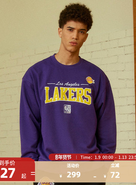 MITCHELL&NESS-NBA官方洛杉矶湖人Lifestyle男女同款运动圆领卫衣
