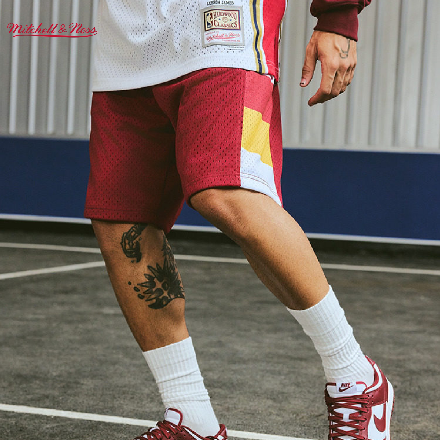 NBA官方Mitchell&Ness1979-80赛季骑士队男子红色SW球裤