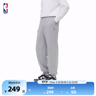 宽松抽绳长裤 复古校运会纯色卫裤 新品 NBA官方联盟春季