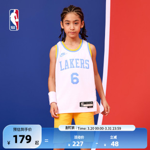 NBA官方正品 儿童篮球服青少年男孩球衣湖人队詹姆斯 NIKE耐克新款