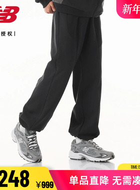 New Balance NB Grey联名男裤女裤针织休闲运动纯棉长裤MLE17093
