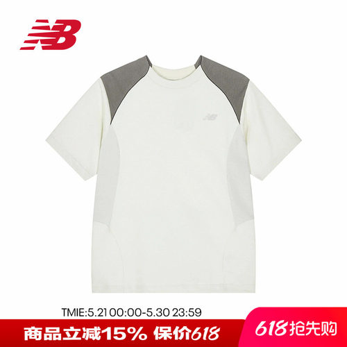 NB男款女款休闲运动短袖拼接T恤