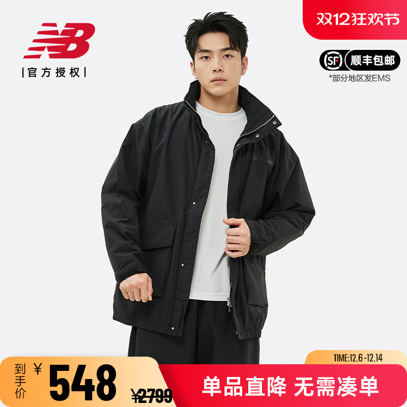 NB男款运动休闲工装口袋棉服外套