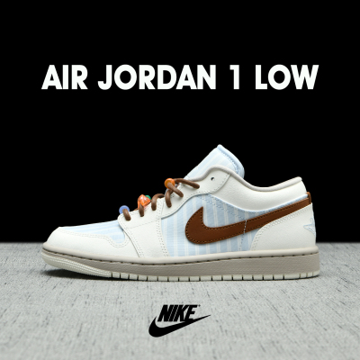 NIKEAJ1低帮复古蓝条纹女板鞋