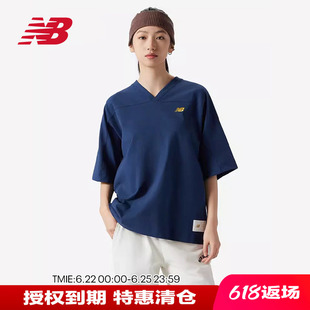 New Balance NB 女款纯棉棒球足球运动服短袖T恤女WT41512正品
