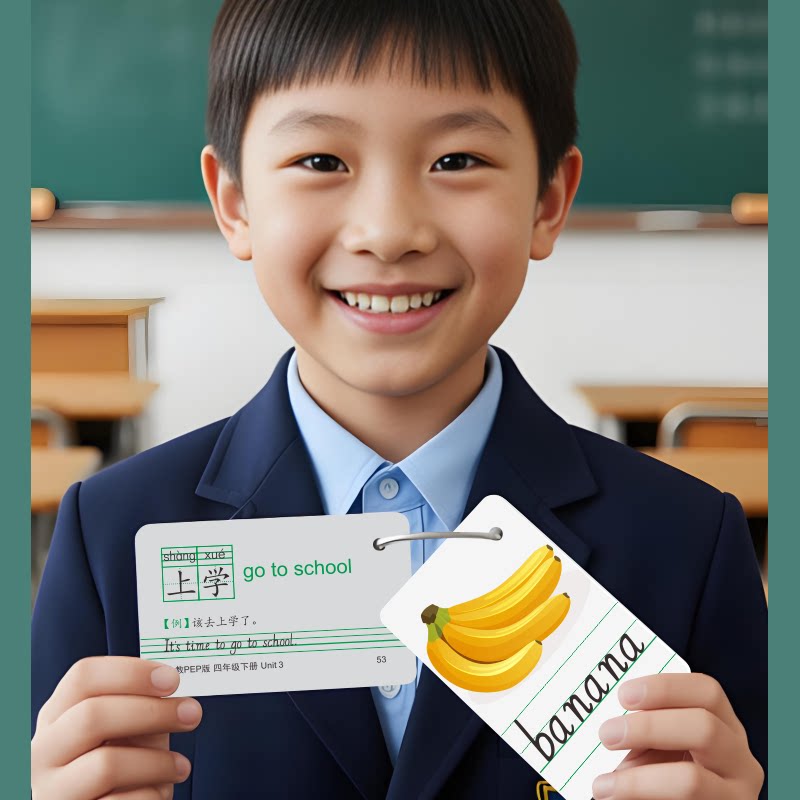 蒙育同步单词卡课本同步