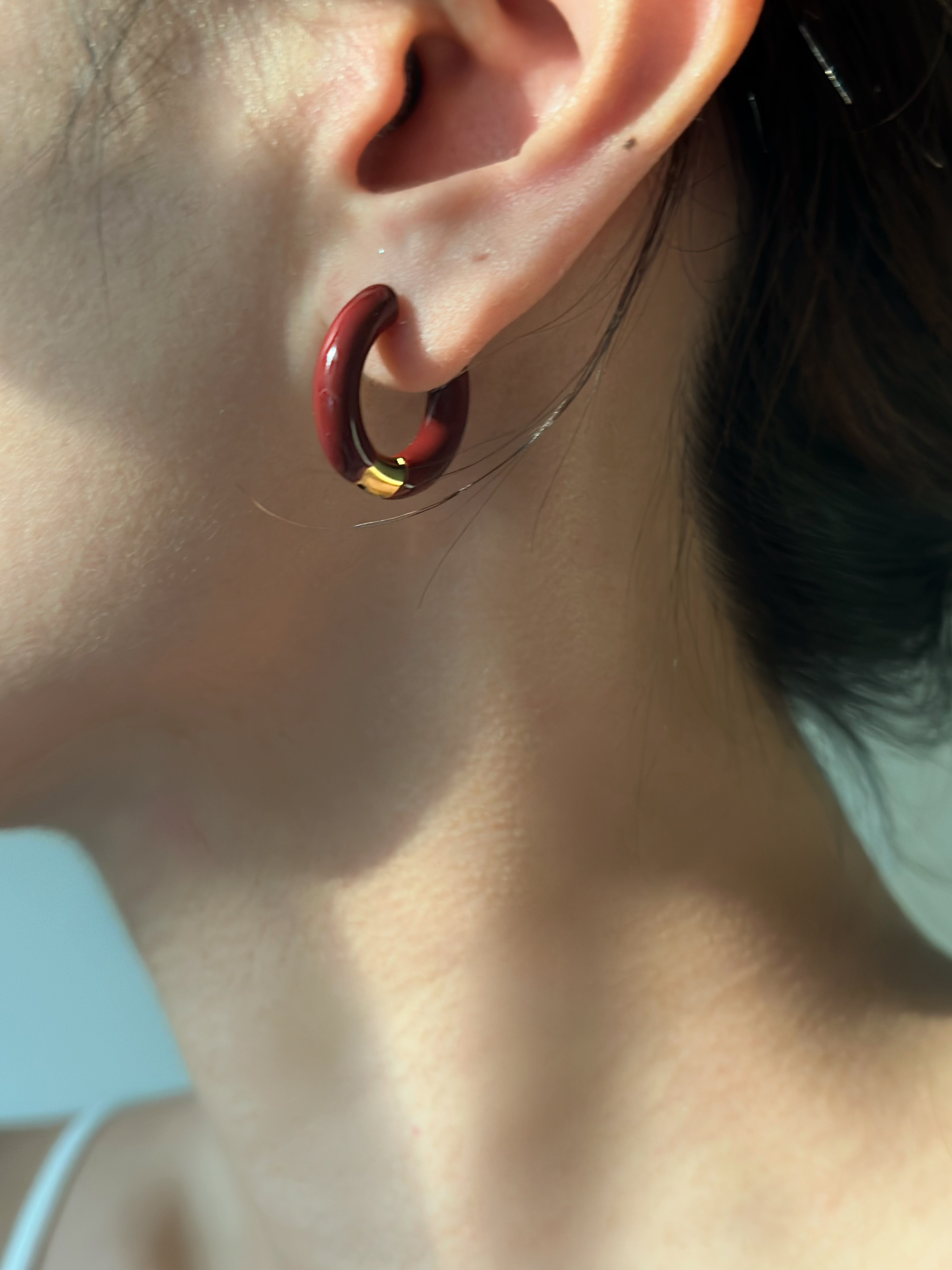 不掉色耳环不锈钢滴釉