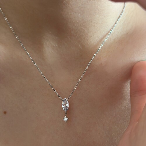 734钛钢不掉色锁骨亮晶晶马眼项链