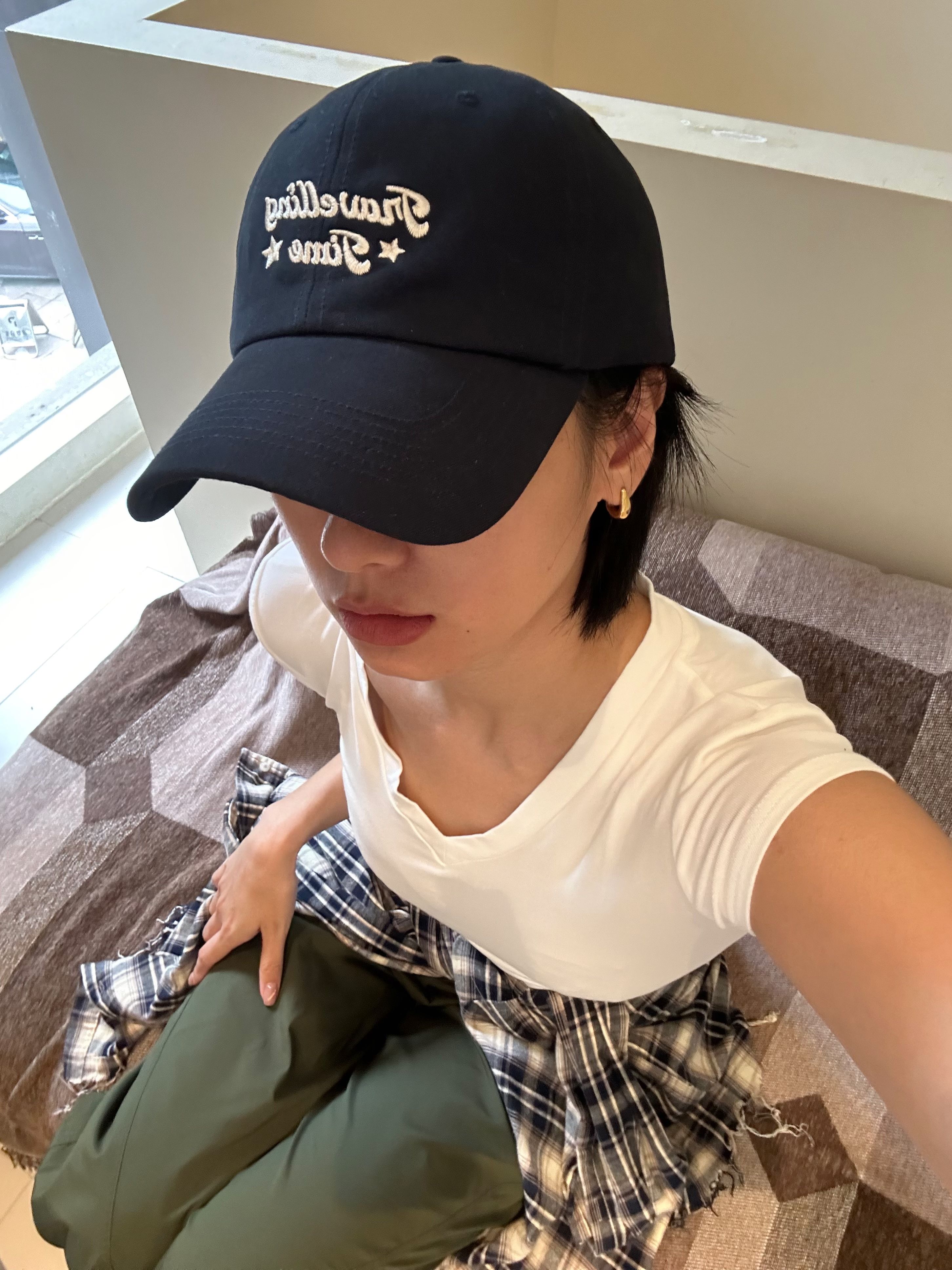 大头围友善帽子绿色刺绣美式复古棒球帽嘻哈帽黑色鸭舌帽闭眼入秋