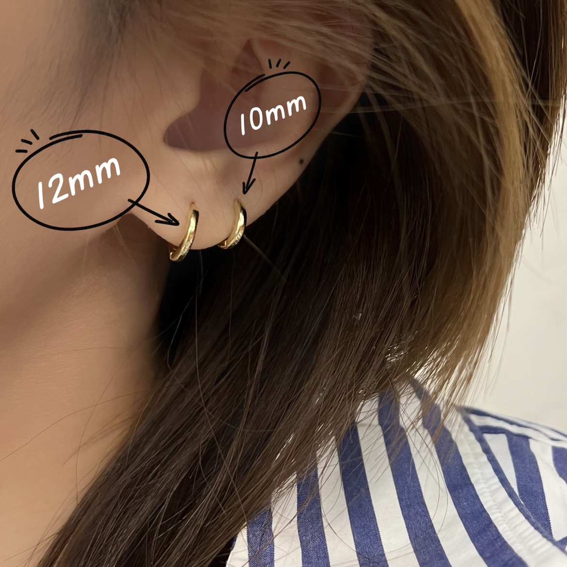 纯银简约可洗澡耳圈养耳洞