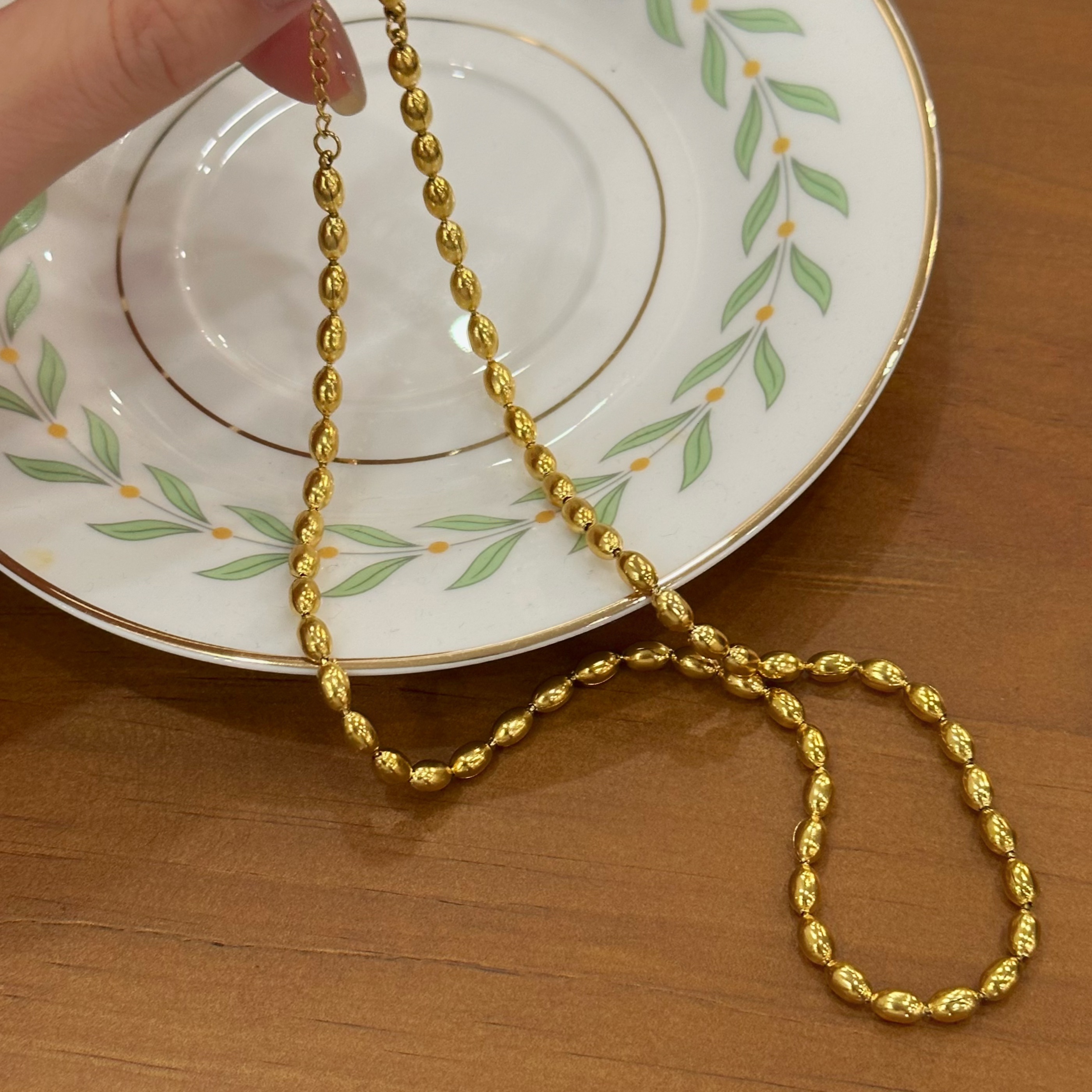 可洗澡项链钛钢圆珠链