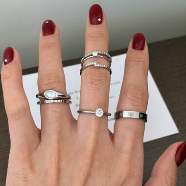 734钛钢不掉色可洗澡食指韩系可爱百搭戒指