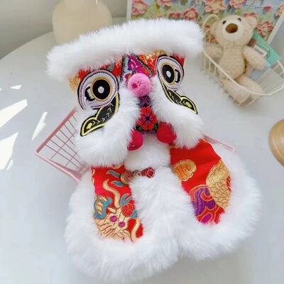宠物狗狗泰迪中小型犬新年虎头醒狮加厚保暖衣服秋季冬季款比熊犬