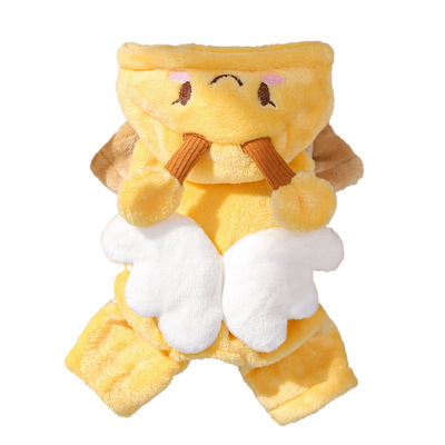 加绒法兰绒四脚衣宠物狗狗猫咪秋冬保暖衣服用品蜜蜂英短矮脚猫