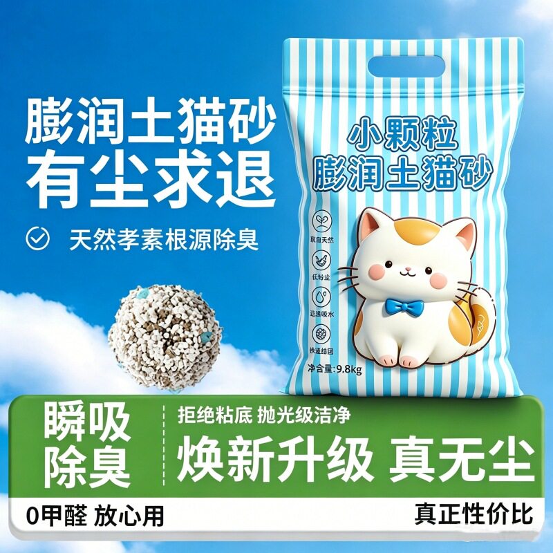膨润土猫砂20公斤除臭结团低尘不粘底豆腐砂混合40斤包邮猫咪用品