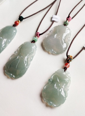 吊坠项链翡翠毛衣链男女玉石