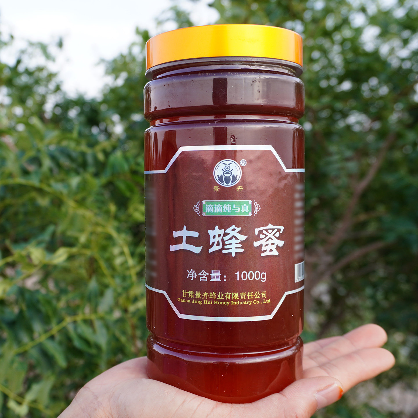 景卉土蜂蜜1kg/瓶子礼盒装1kgx2瓶甘肃白银景泰县蜂蜜特产