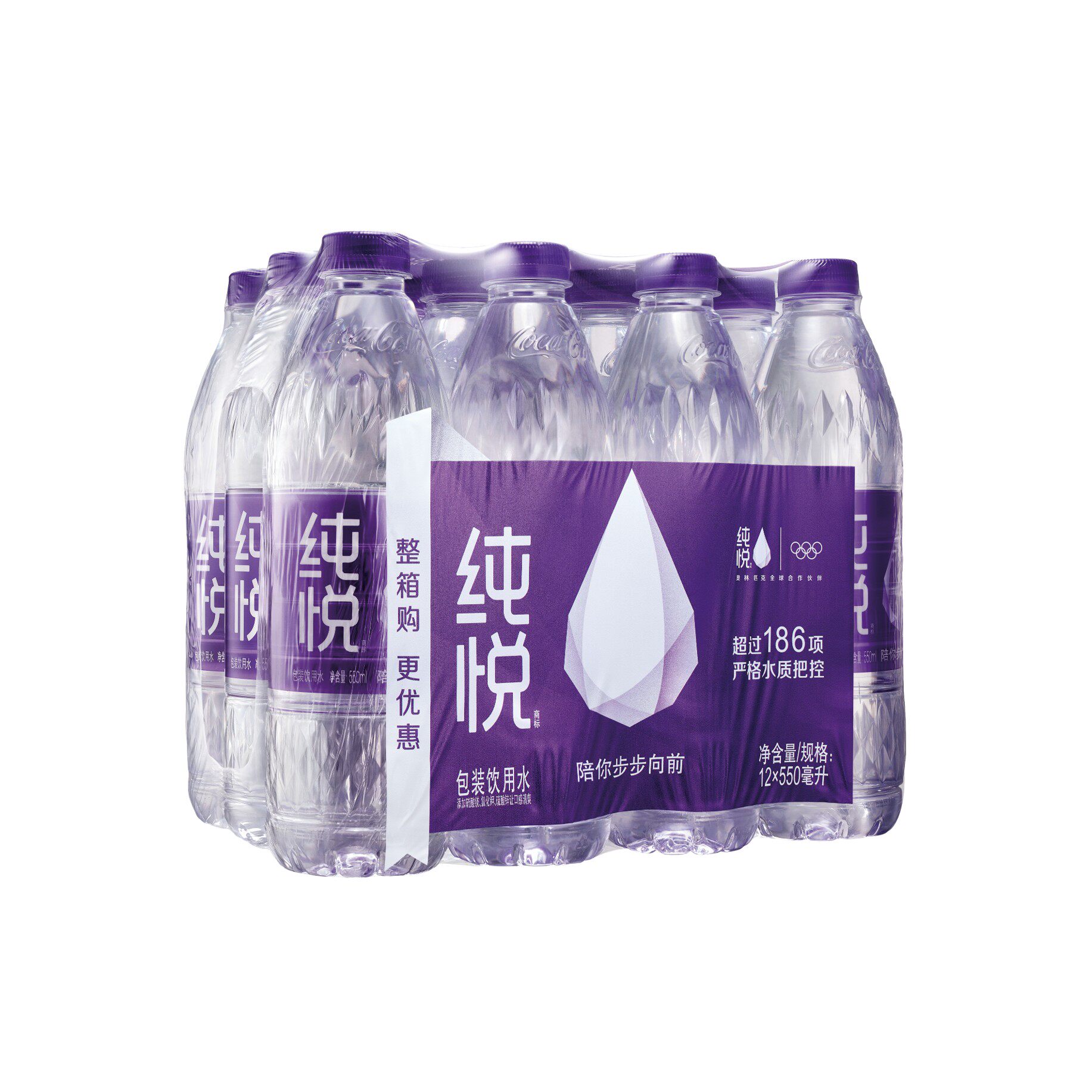 可口可乐纯悦饮用水整箱550ml*12瓶