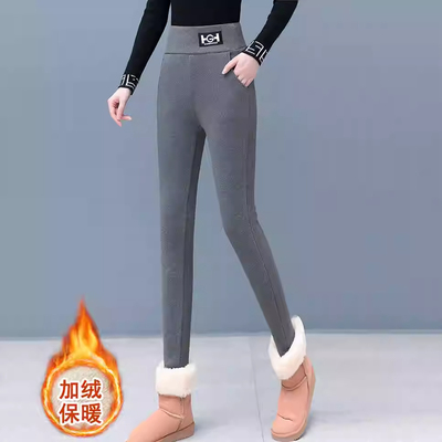 外穿高腰大码棉裤紧身保暖长裤女